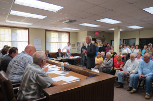 It was standing room only at the Land Use Board meeting as attorney for OCEAN Inc. Stephen Smith described the micro housing development of 24 units, ten of which would be set aside for veterans.